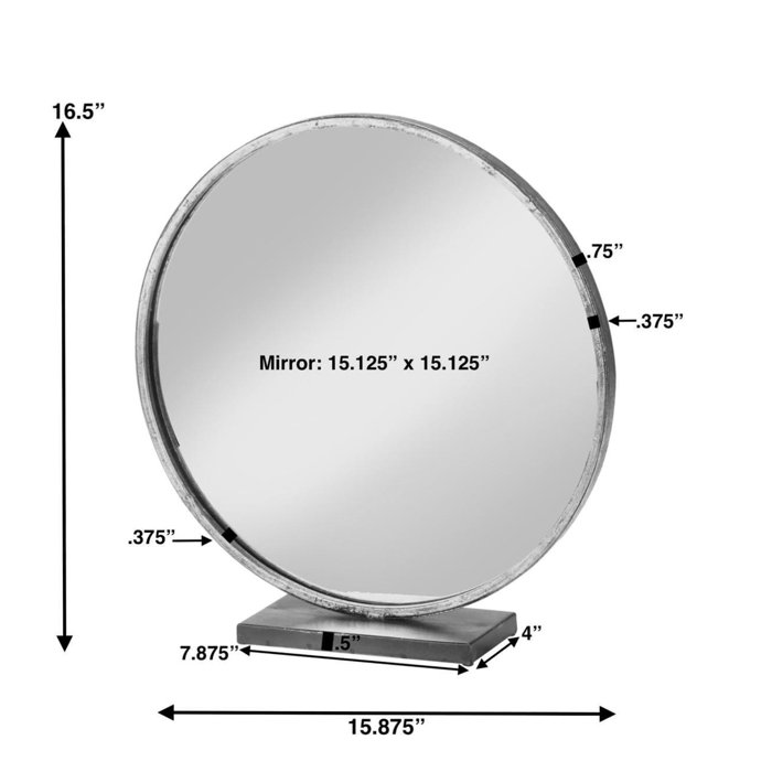 Charlton Home?? Hein Round Metal Floor Mirror & Reviews | Wayfair